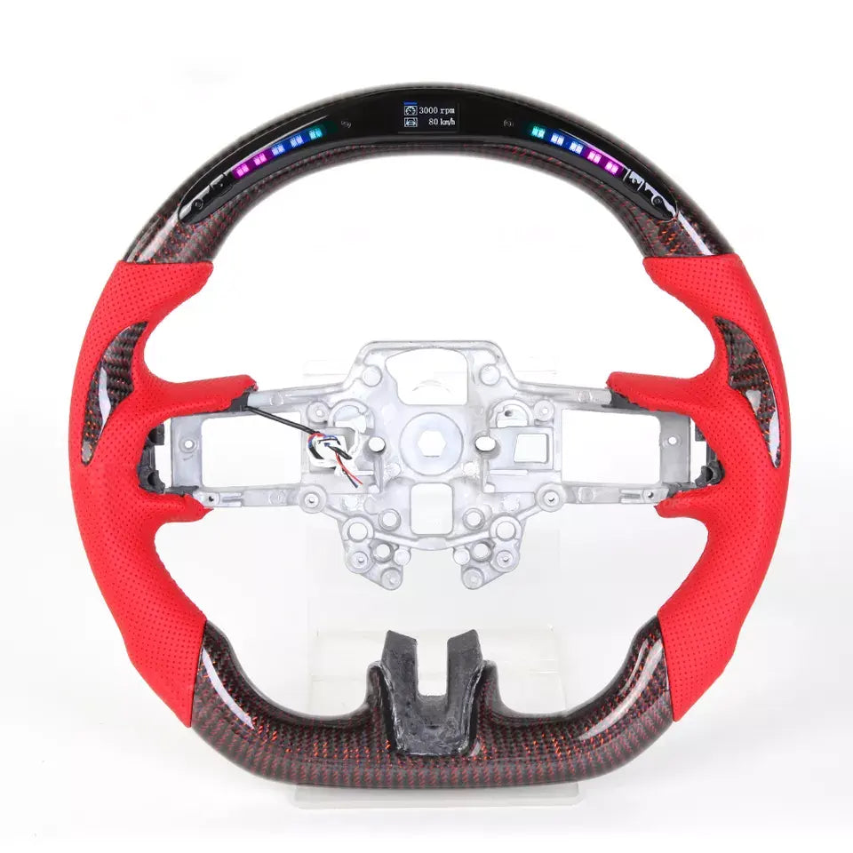 FORD MUSTANG 2015-2017 | CARBON FIBER STEERING WHEEL + LED OPTIONS