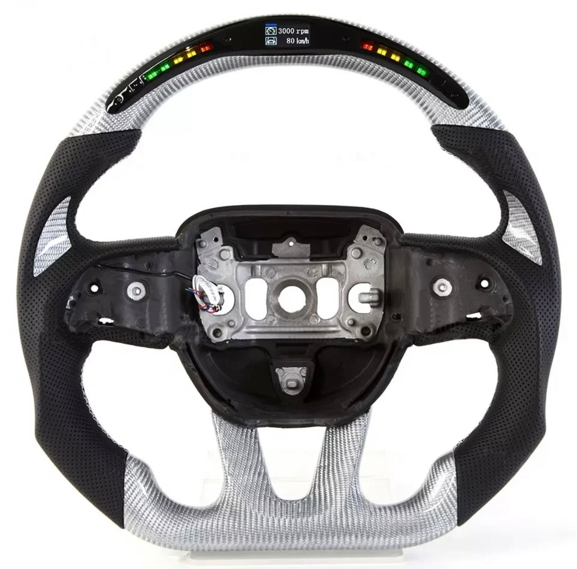 DODGE CHALLENGER/CHARGER/DURANGO 2015-2023 | CARBON FIBER STEERING WHEEL + LED OPTIONS